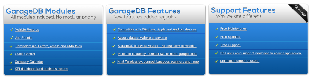 GarageDB - Garage Management Software